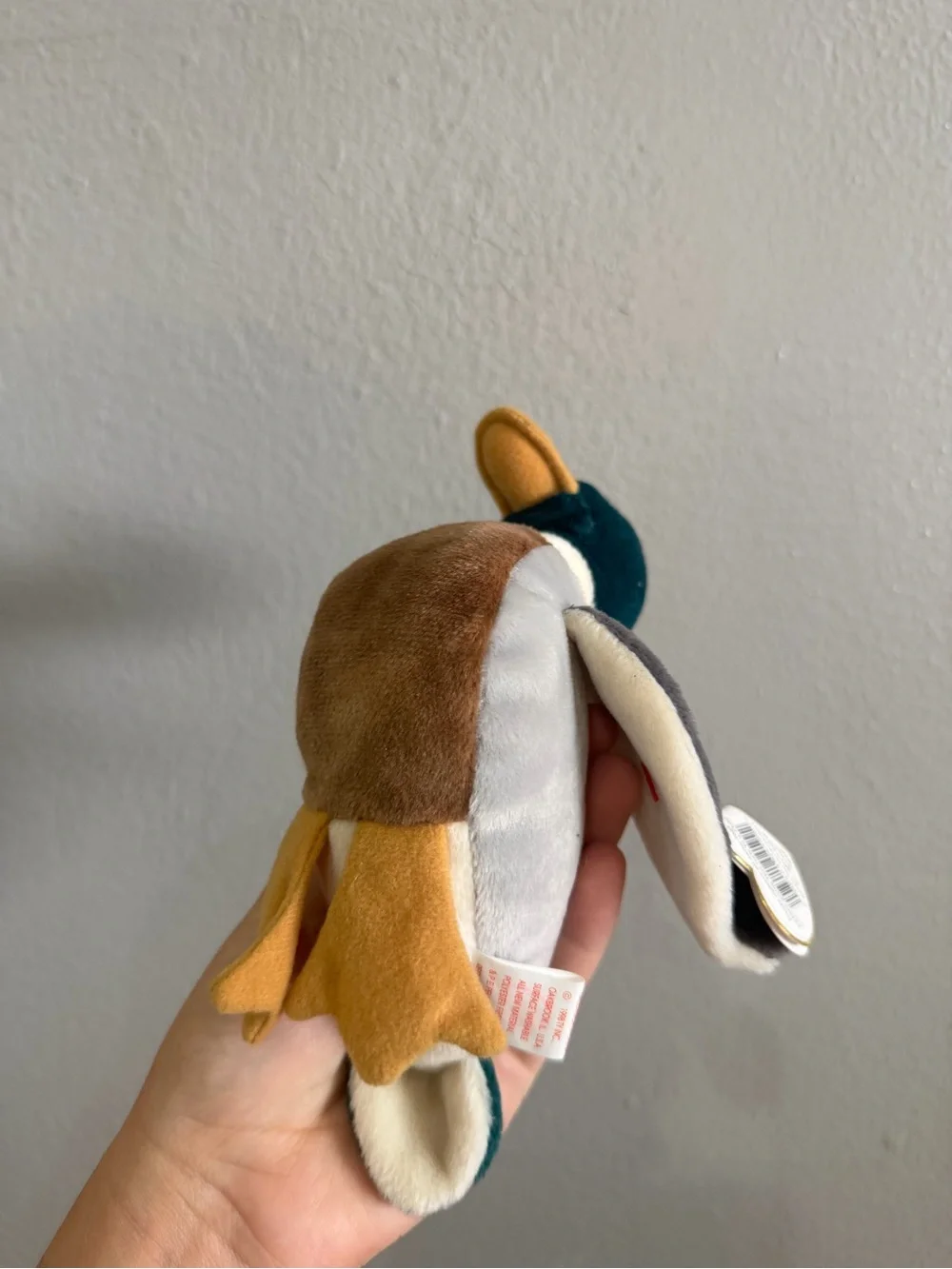 Plush Mallard Duck Bird Toy - Green, Gray, Brown